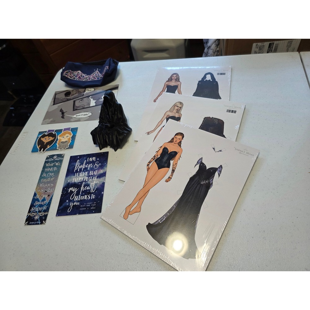 ACOTAR Sarah J Maas Bookish Merch Bundle LitJoy Crate Paper Dolls Suriel Art